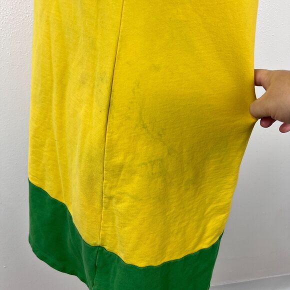 Every Body Every Wear Shirt Dress Women Large Yellow Collared Short Sleeve ALine - Picture 12 of 13